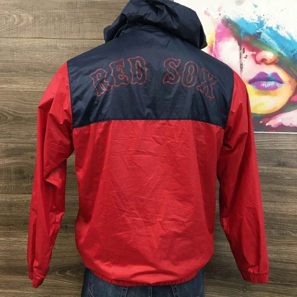 Nike Boston Red Sox MLB Pullover Windbreaker Anorak Jacket Half Zip Mens‎ M